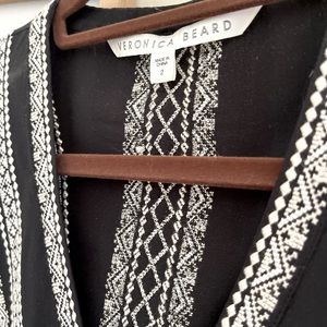 Veronica Beard Silk Embroidered Blouse NWOT
